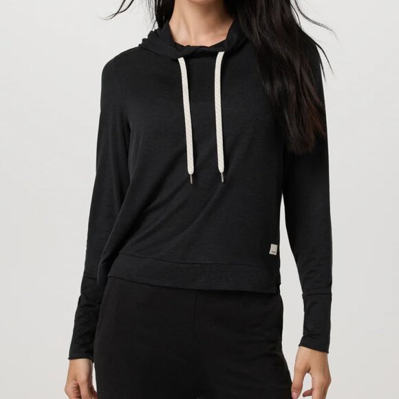 Vuori Halo Essential Hoodie in Black, Size Small - Picture 1 of 5